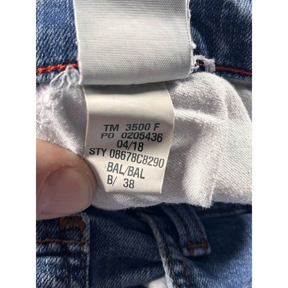 Tommy Hilfiger Denim Jeans Mens 38 Light Wash Straight Fit Stretch Classic Y2K